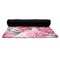 Watercolor Peonies Yoga Mat Rolled up Black Rubber Backing