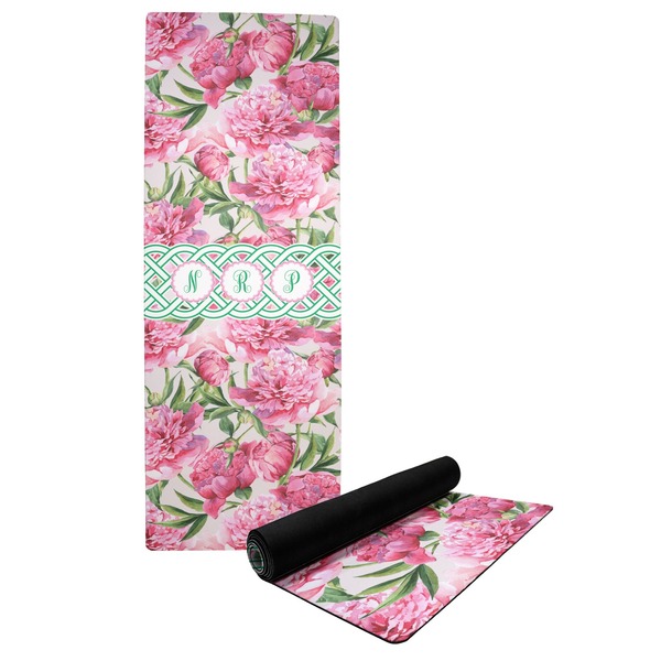 Custom Watercolor Peonies Yoga Mat (Personalized)