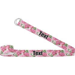 Watercolor Peonies Yoga Strap (Personalized)