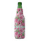 Watercolor Peonies Zipper Bottle Cooler - FRONT (bottle)