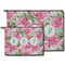 Watercolor Peonies Zippered Pouches - Size Comparison