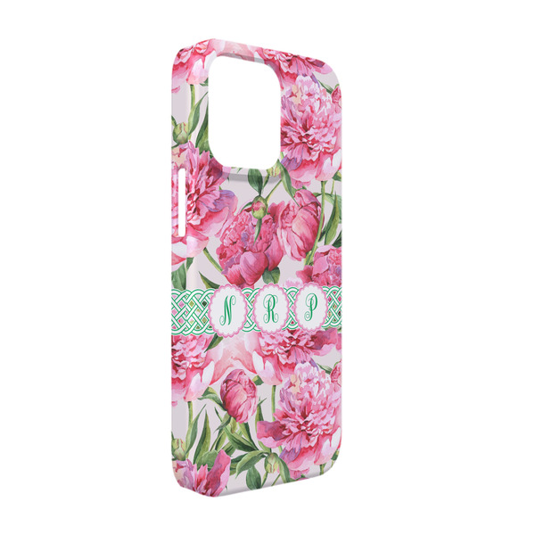 Custom Watercolor Peonies iPhone Case - Plastic - iPhone 13 (Personalized)