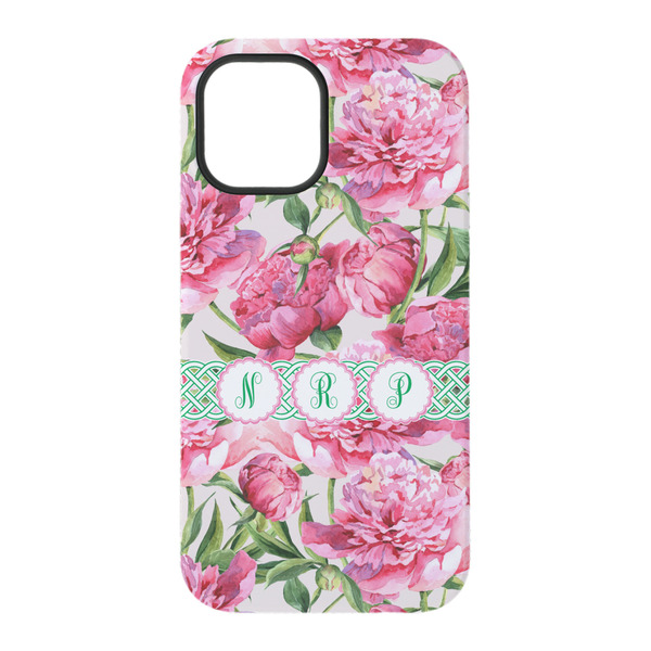 Watercolor Peonies iPhone 15 Tough Case - Back
