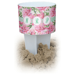 Watercolor Peonies Beach Spiker Drink Holder (Personalized)