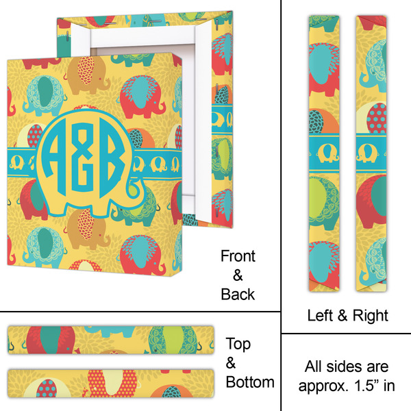 Cute Elephants 11x14 - Canvas Print - Approval