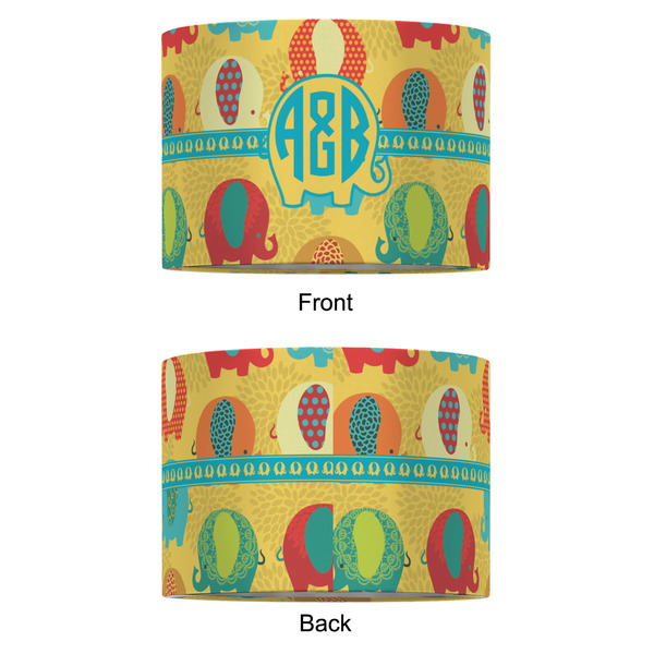 Cute Elephants 12" Drum Lampshade - APPROVAL (Fabric)