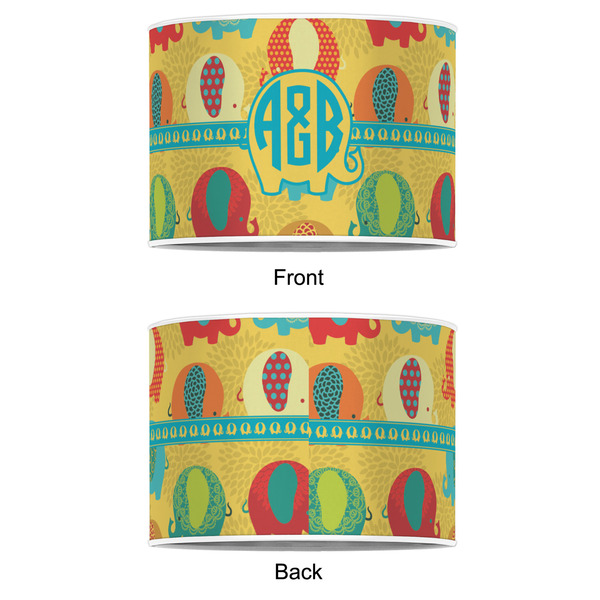 Cute Elephants 12" Drum Lampshade - APPROVAL (Poly Film)