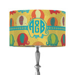 Cute Elephants 12" Drum Lamp Shade - Fabric (Personalized)
