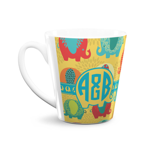 Cute Elephants 12 Oz Latte Mug - Front