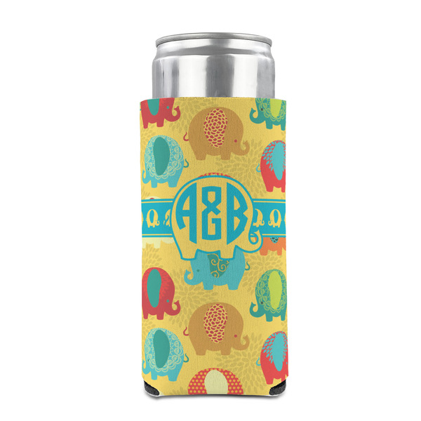 Cute Elephants 12oz Tall Can Sleeve - FRONT (on can)