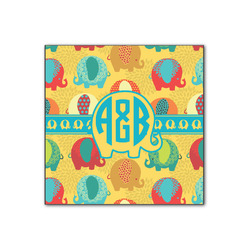 Cute Elephants Wood Print - 12x12 (Personalized)