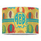 Cute Elephants 16" Drum Lampshade - FRONT (Poly Film)