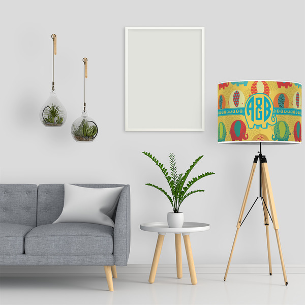 Cute Elephants 16" Drum Lampshade - LIFESTYLE