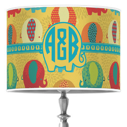 Cute Elephants 16" Drum Lamp Shade - Poly-film (Personalized)