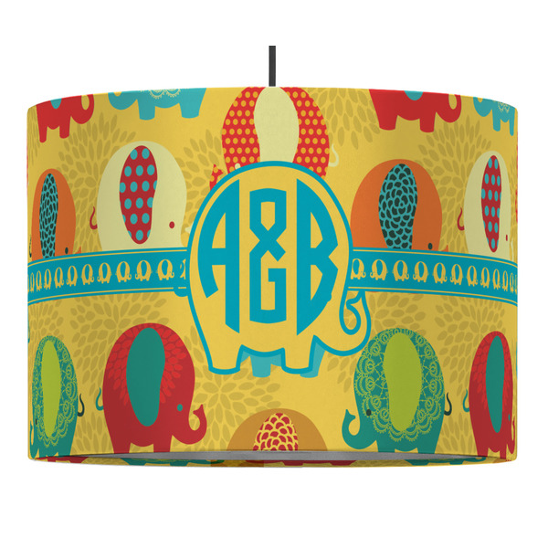 Custom Cute Elephants Drum Pendant Lamp (Personalized)