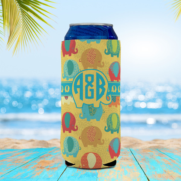 Cute Elephants 16oz Can Sleeve - LIFESTYLE