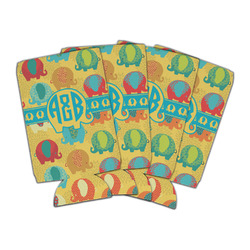 Cute Elephants Can Cooler (16 oz) - Set of 4 (Personalized)