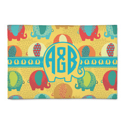 Cute Elephants Patio Rug (Personalized)