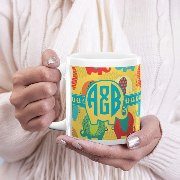 Cute Elephants 20oz Coffee Mug - LIFESTYLE