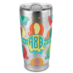 Cute Elephants 20oz Stainless Steel Double Wall Tumbler - Full Print (Personalized)