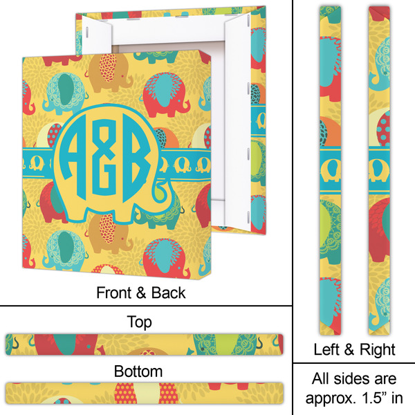 Cute Elephants 20x24 - Canvas Print - Approval