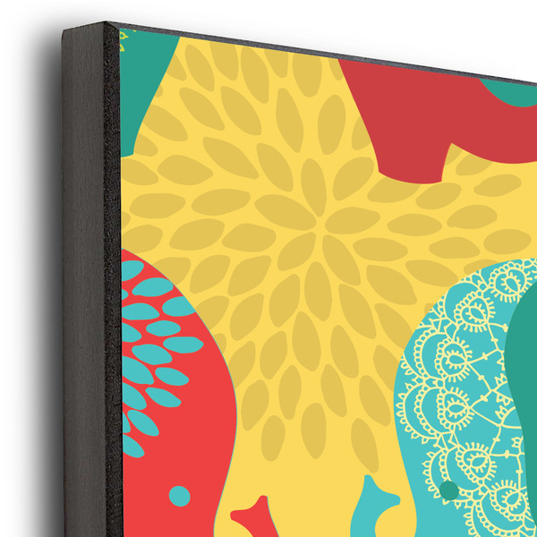 Cute Elephants 20x24 Wood Print - Closeup