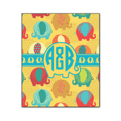 Cute Elephants Wood Print - 20x24 (Personalized)