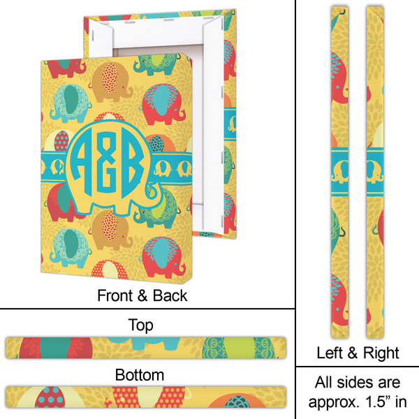 Cute Elephants 20x30 - Canvas Print - Approval