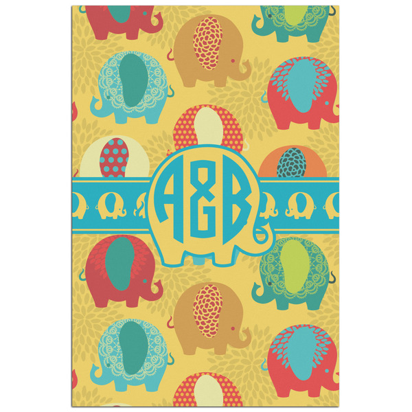 Custom Cute Elephants Poster - Matte - 24x36 (Personalized)