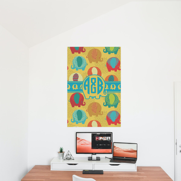 Cute Elephants 24x36 - Matte Poster - On the Wall