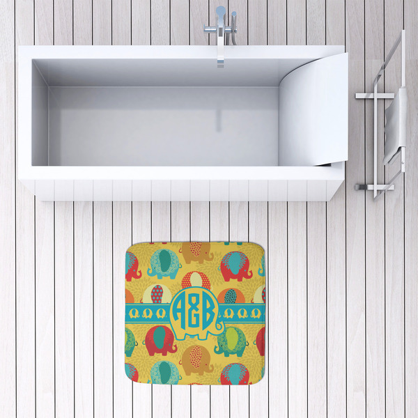 Cute Elephants 48x48 Foam Memory Mat - LIFESTYLE