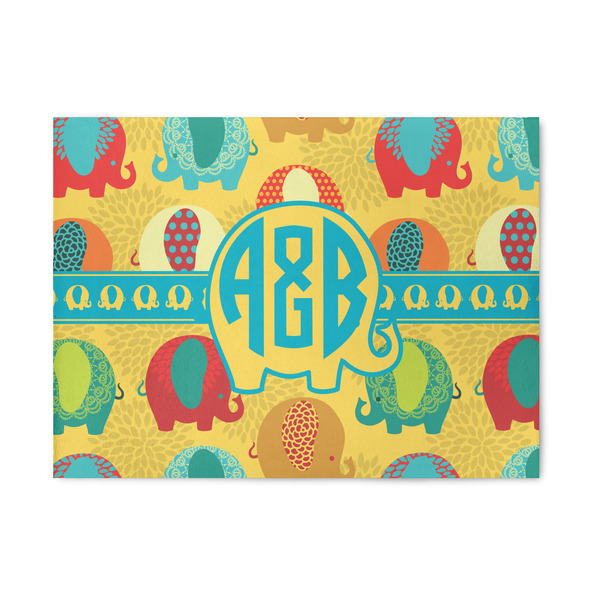 Custom Cute Elephants 5' x 7' Indoor Area Rug (Personalized)