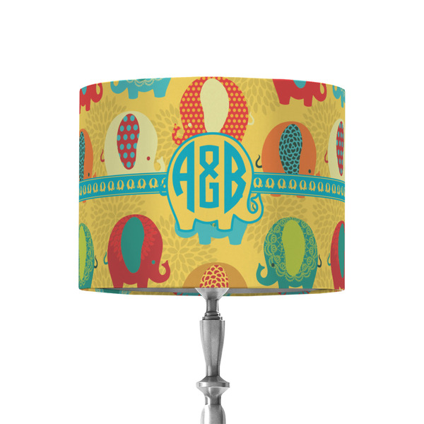 Custom Cute Elephants 8" Drum Lamp Shade - Fabric (Personalized)