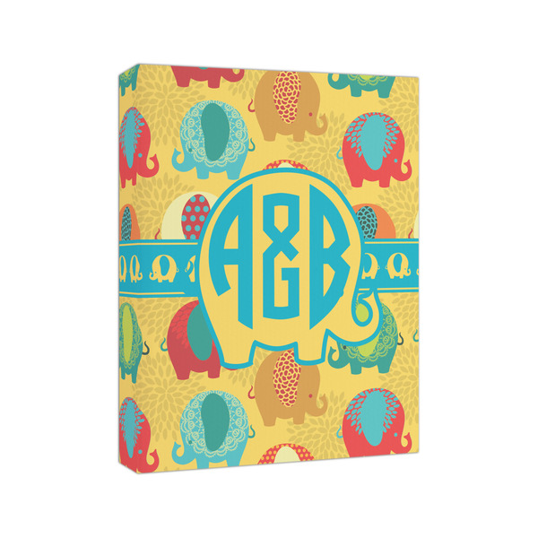 Cute Elephants 8x10 - Canvas Print - Angled View