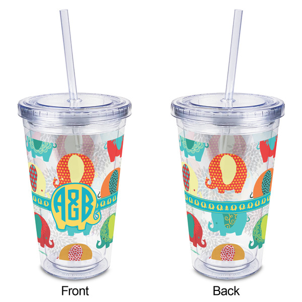 Cute Elephants Acrylic Tumbler - Full Print - Approval