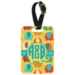 Cute Elephants Metal Luggage Tag w/ Couple's Names