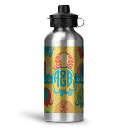 Cute Elephants Water Bottle - Aluminum - 20 oz (Personalized)