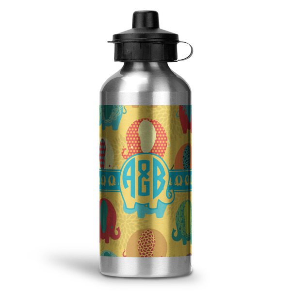 Custom Cute Elephants Water Bottle - Aluminum - 20 oz (Personalized)