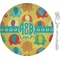 Cute Elephants 8" Glass Appetizer / Dessert Plates - Single or Set (Personalized)