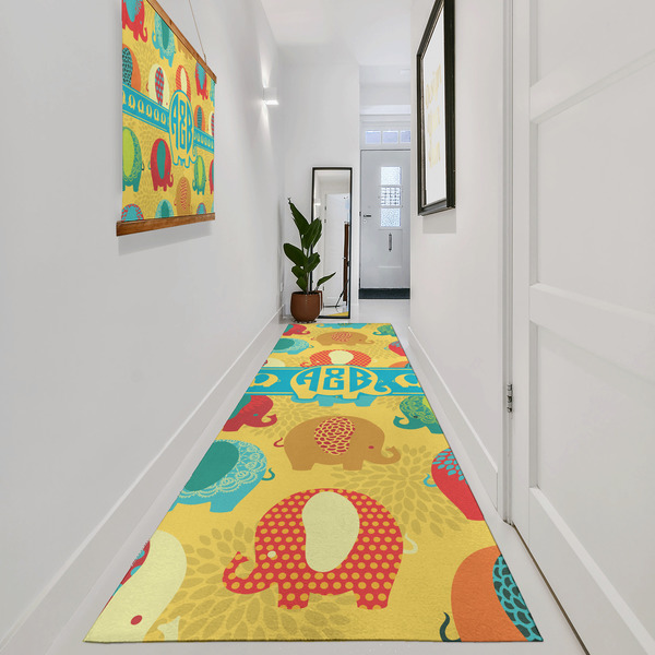 Cute Elephants Area Rug Sizes - In Context (vertical)