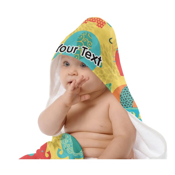 Cute Elephants Baby Hooded Towel on Child