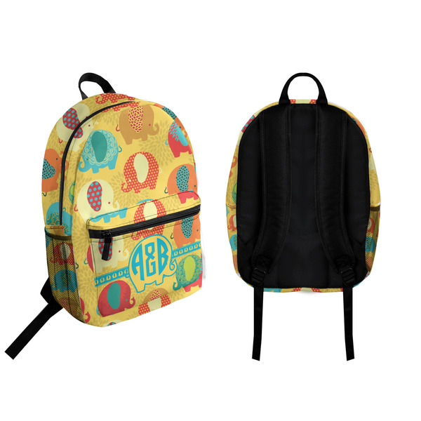 Cute Elephants Backpack front and back - Apvl