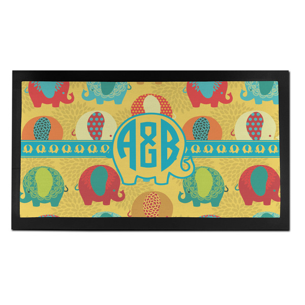 Custom Cute Elephants Bar Mat - Small (Personalized)