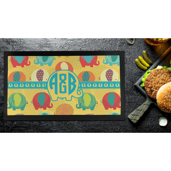 Cute Elephants Bar Mat - Small - LIFESTYLE