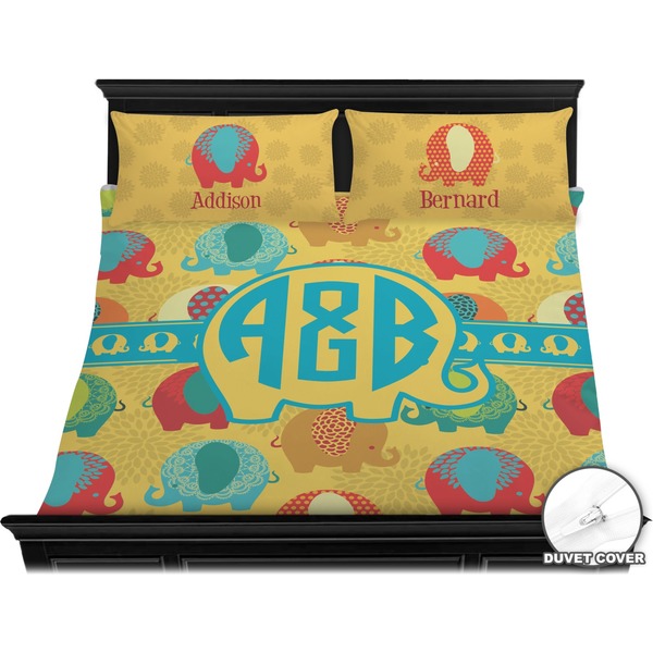 Cute Elephants Bedding Set (King) - Duvet