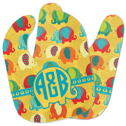 Cute Elephants Baby Bib w/ Couple's Names