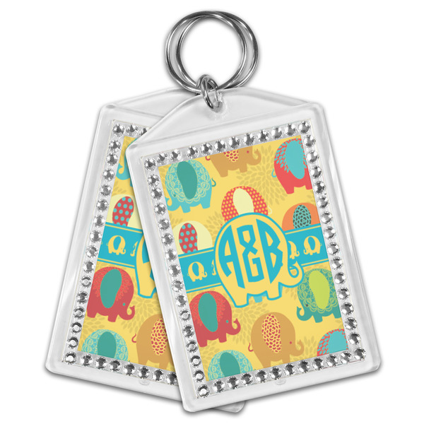 Cute Elephants Bling Keychain - MAIN