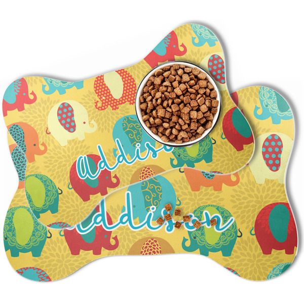 Cute Elephants Bone Shaped Dog Mats - MAIN