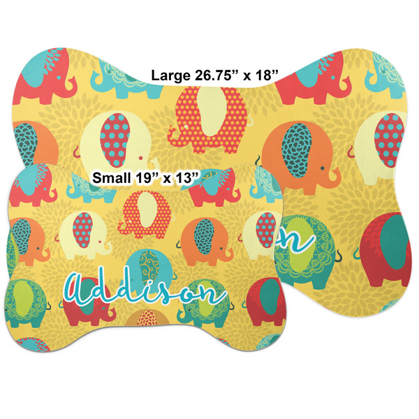 Cute Elephants Bone Shaped Mat Comparison