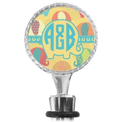 Cute Elephants Wine Bottle Stopper (Personalized)